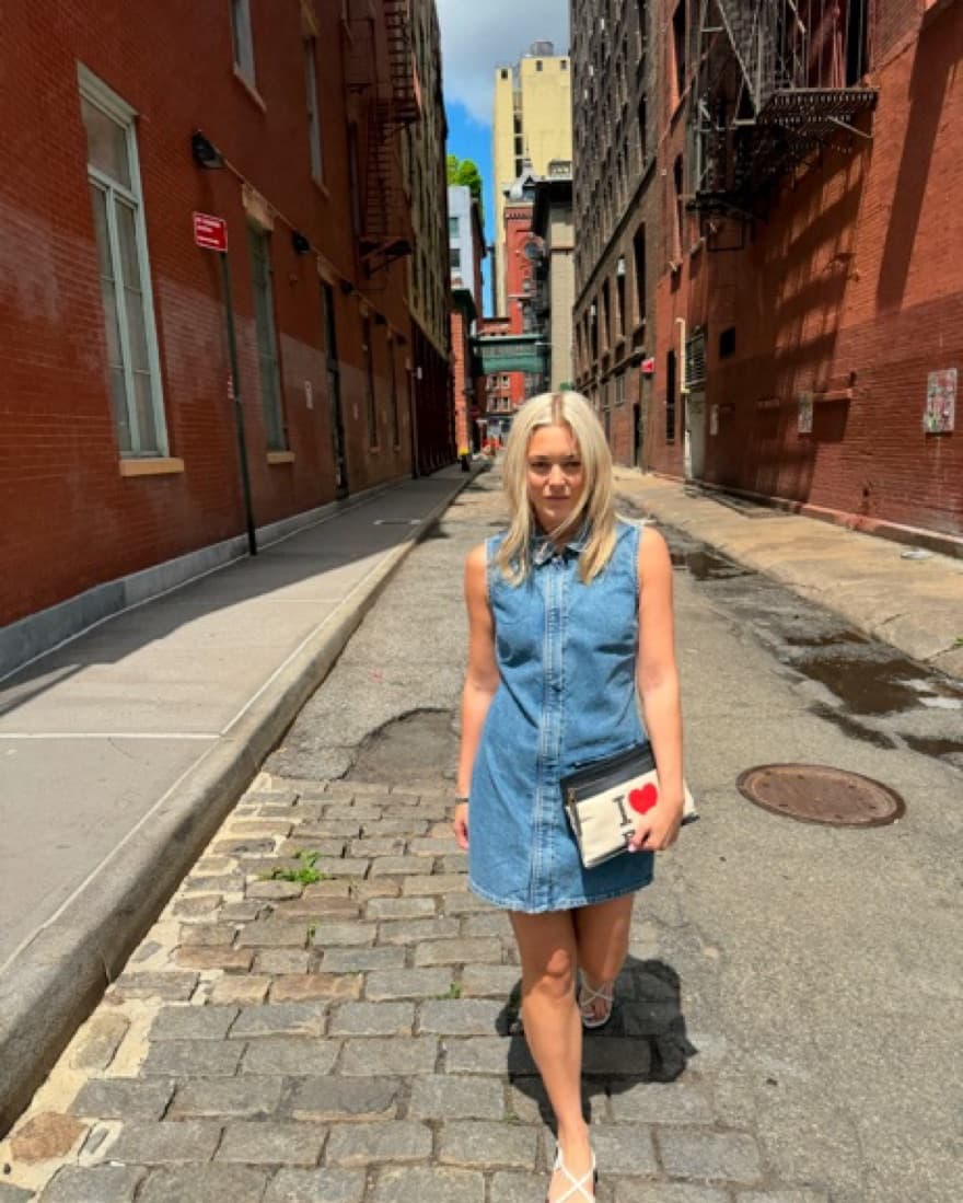 Denim Sleeveless Mini Dress - Image 5