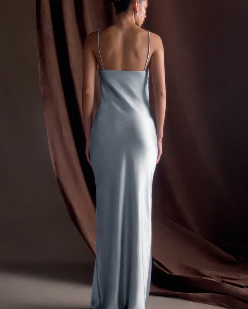 Satin Slip Dress - Image 3