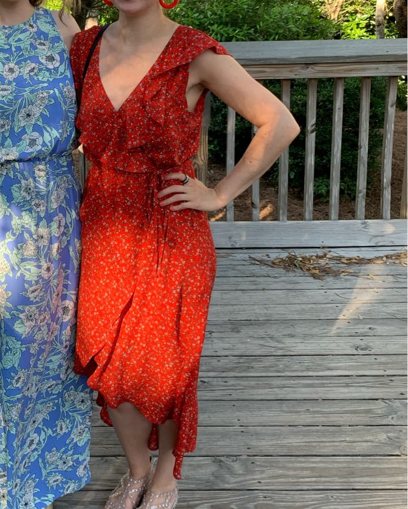 BB Dakota Floral Hi-Lo Wrap Dress - Image 1