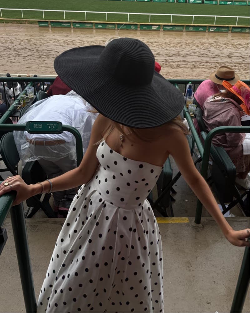 Polka Dot Midi Dress - Image 1