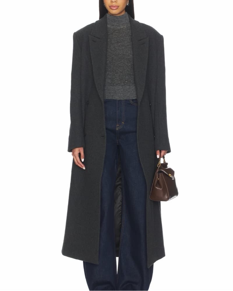 $600 Eaves Dark Grey Wool Coat - Image 6