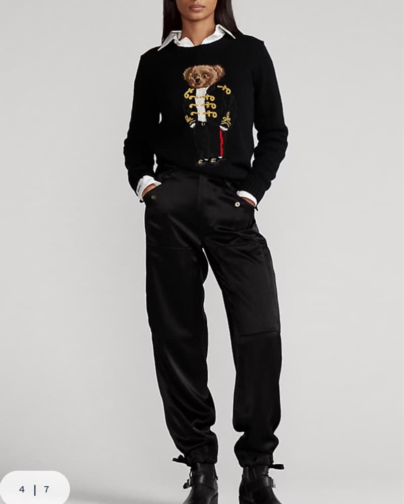 Polo Ralph Lauren Bear Black Jumper - Image 3