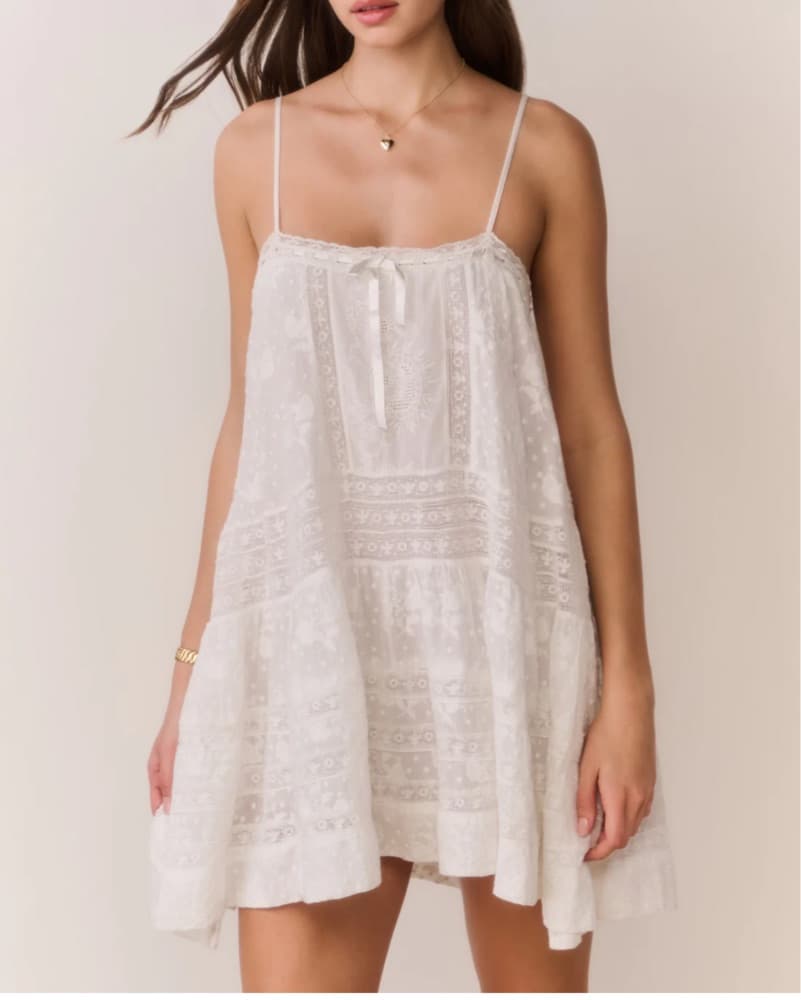 Cotton Lace Babydoll Dress - Image 1