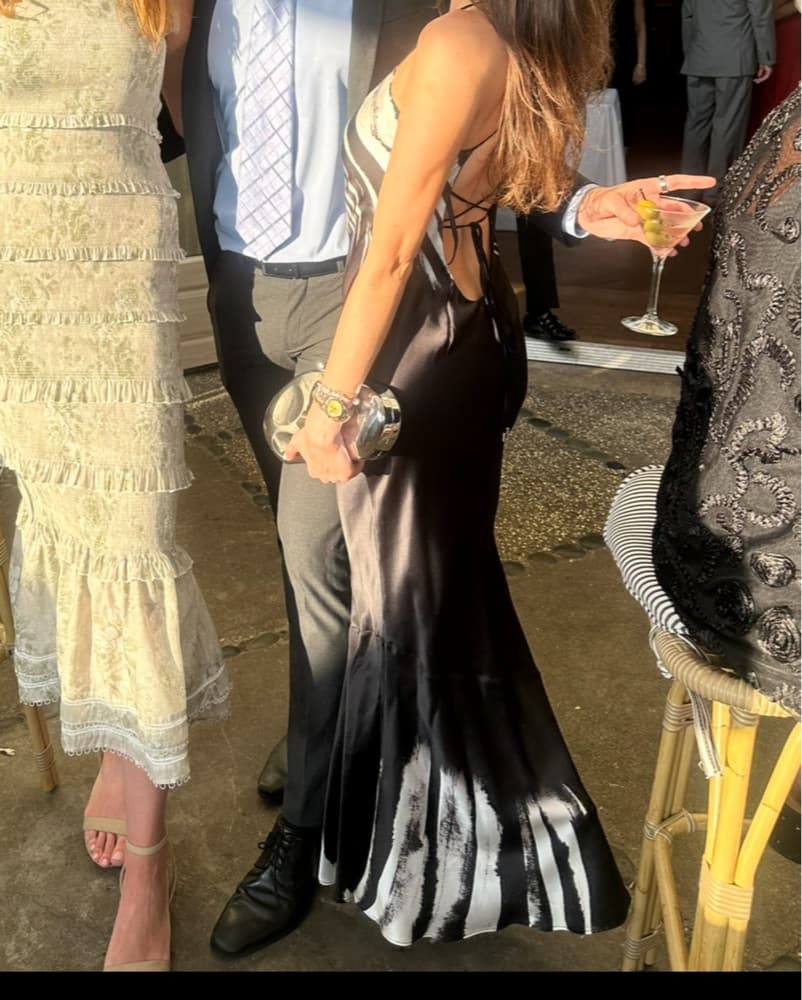 Retrofete Zebra-Inspired Silk Gown - Image 4