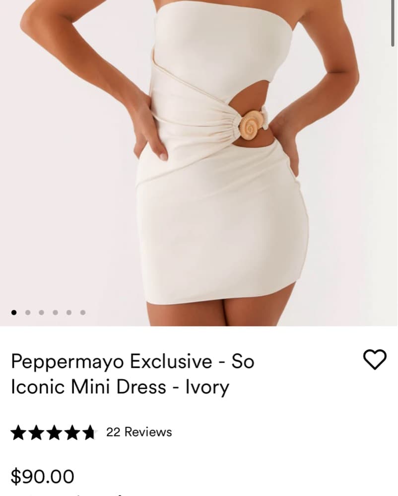 Peppermayo Shell Mini Dress - Image 1