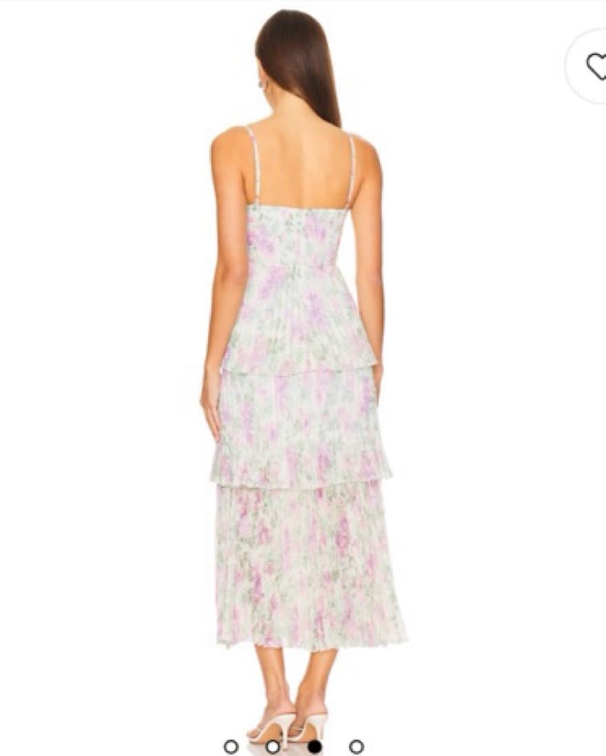 Emmi Dress In Purple Floral Mesh - Image 3