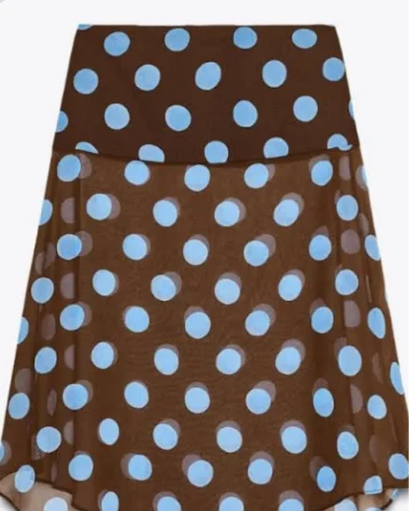 Zara Viral Asymetric Polka Dot Skirt - Image 2