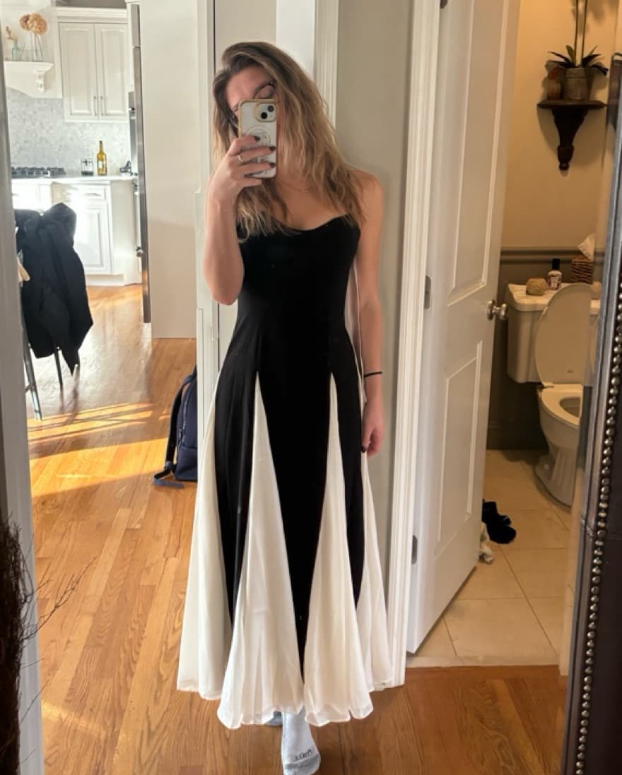 Black and White Miss Roseir Dress - Image 1