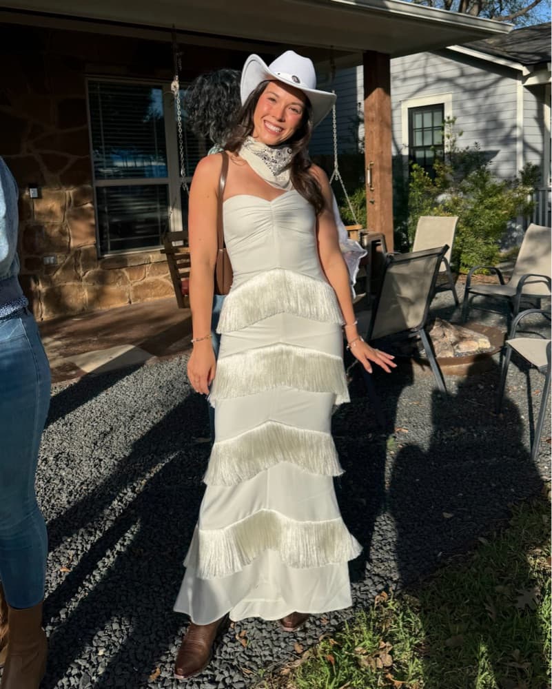 Revolve Hera Fringe Maxi Dress - Image 3