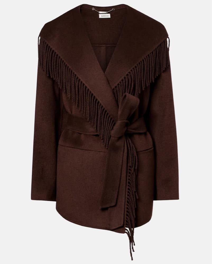 Simkhai Fringe-Accented Wool Coat - Image 3
