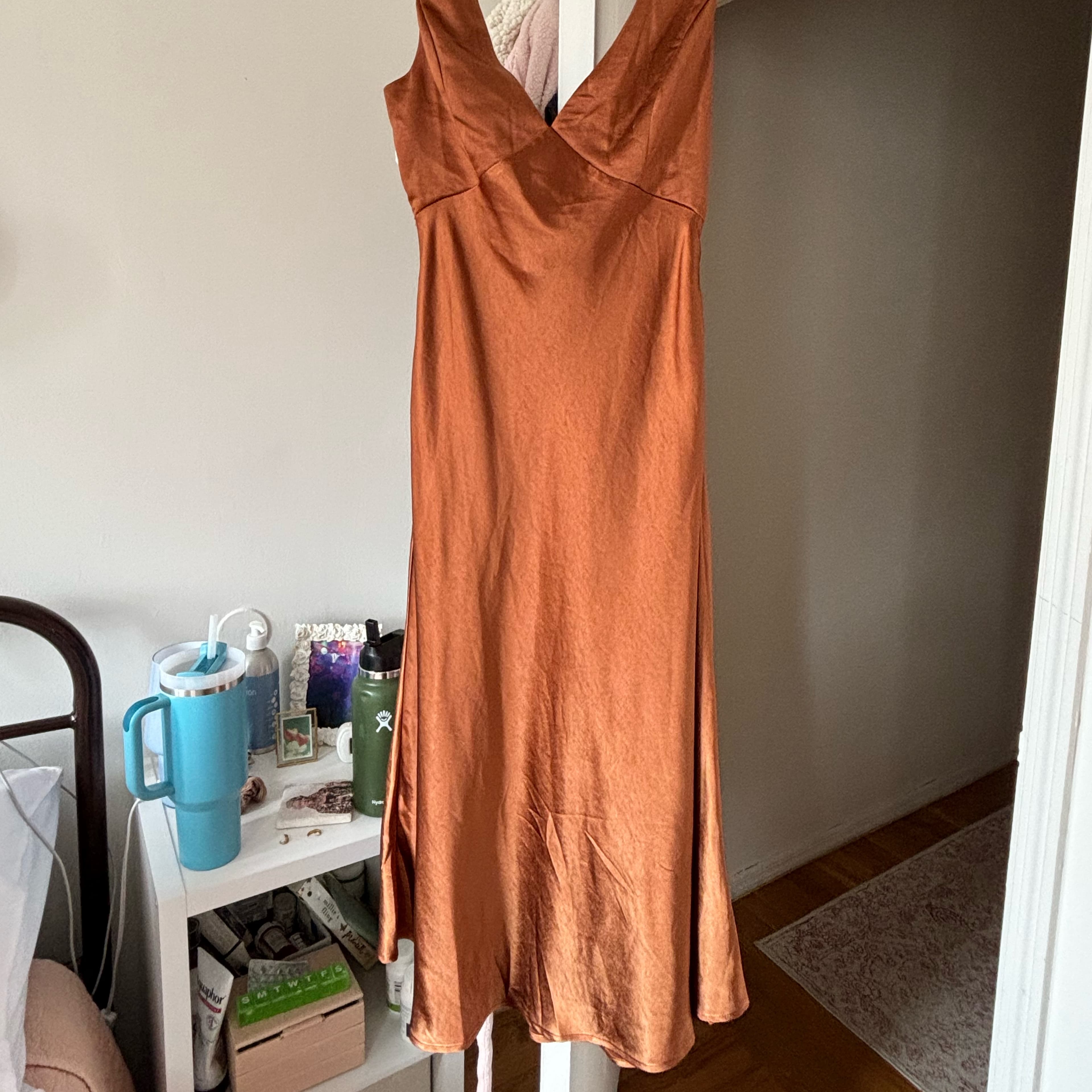 Brown Satin Lulu’s Dress - Image 3