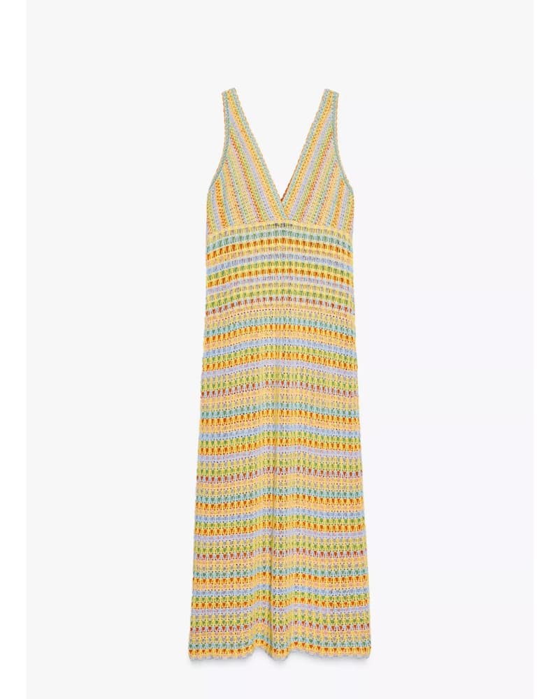 ZARA Long Crochet Knit Dress - Image 2