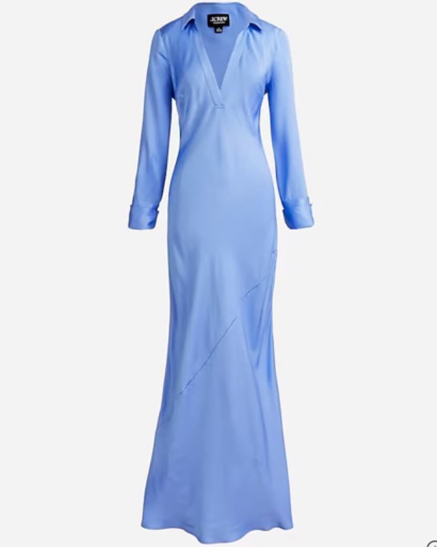 Limited-edition maxi collared slip dress - Image 1