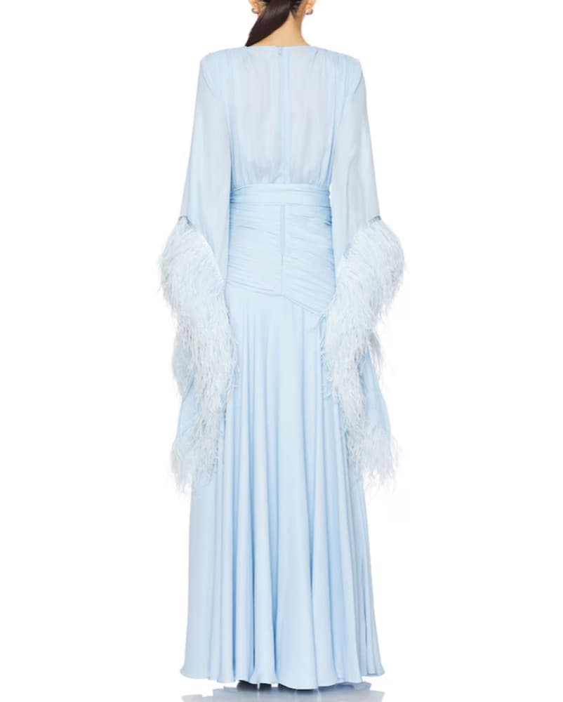 Geisha Maxi Dress in Powder Blue - Image 5
