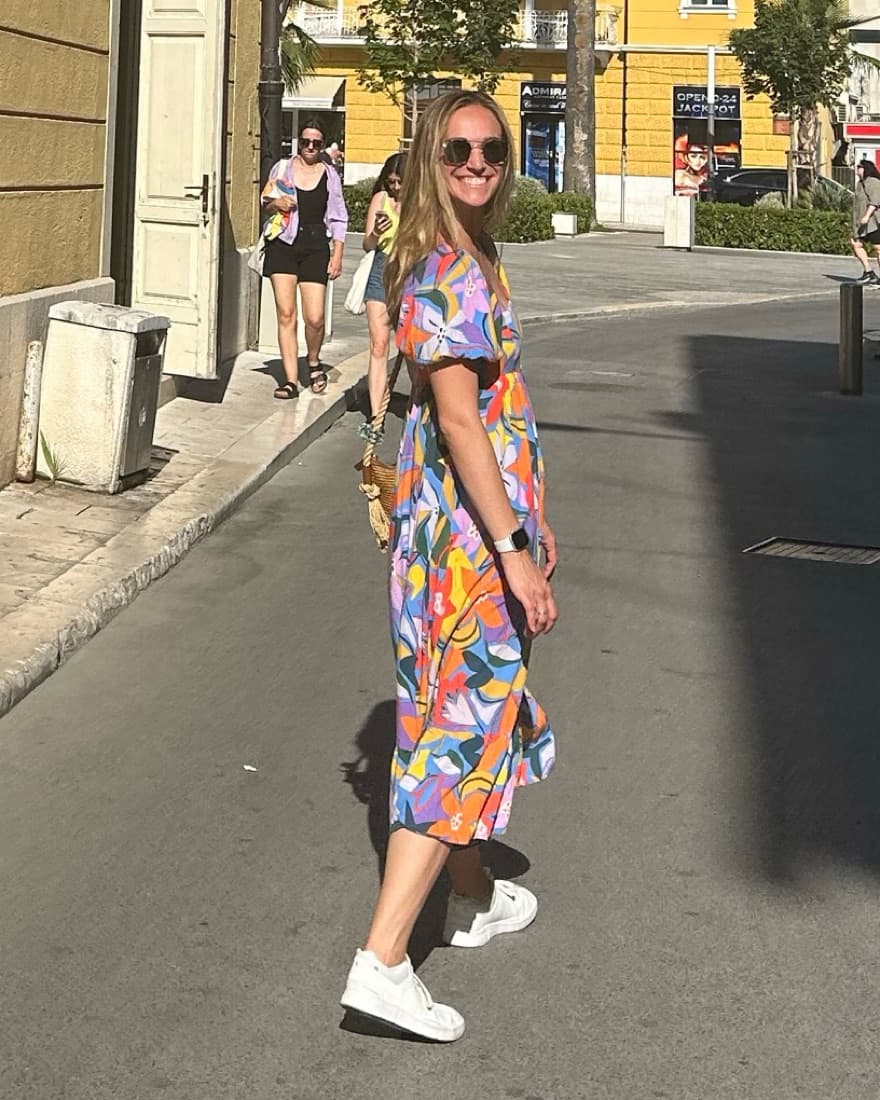 Multicolor Floral Casual Midi Dress - Image 3