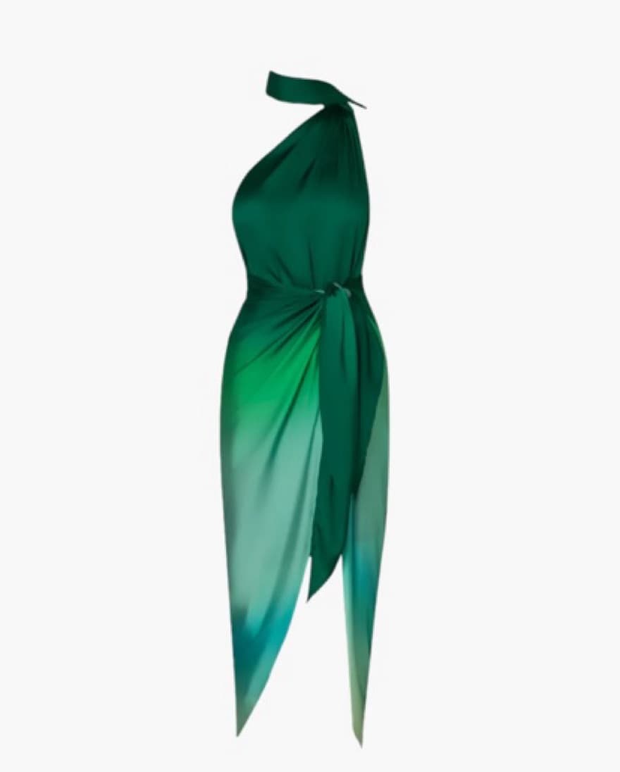 Baobab Green Ombre Scarf Dress  - Image 3