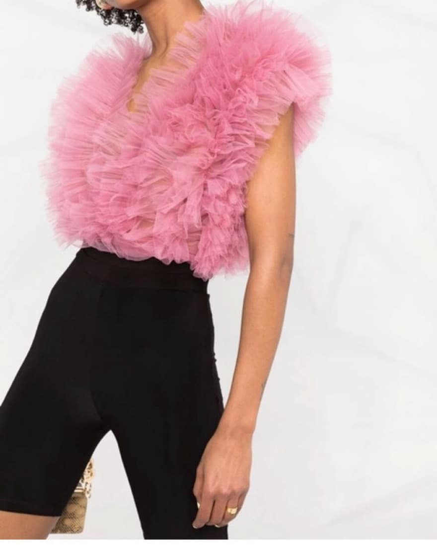 Pink Ruffle Tulle Bodysuit ASO Riverdale - Image 1