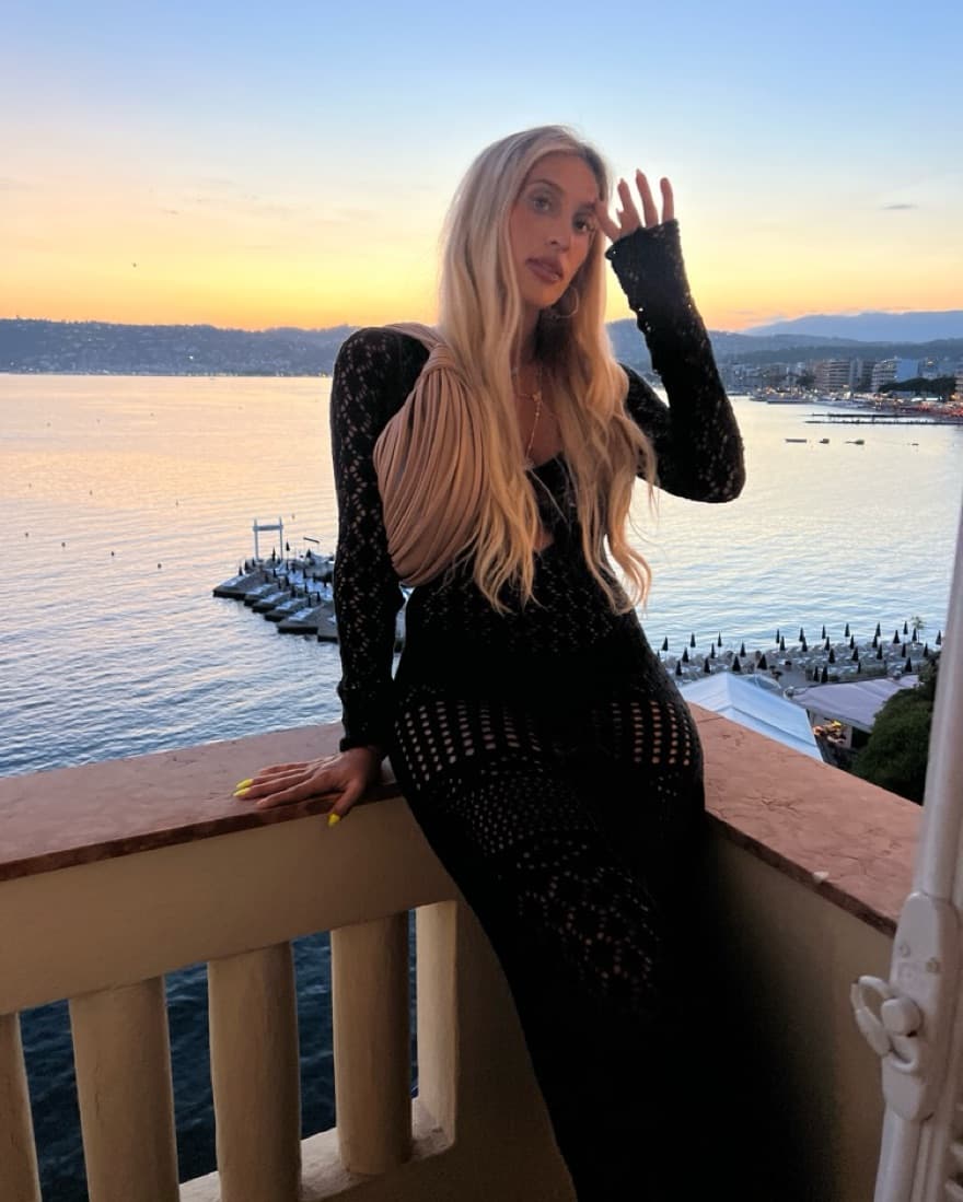 crochet beach black dress  - Image 4