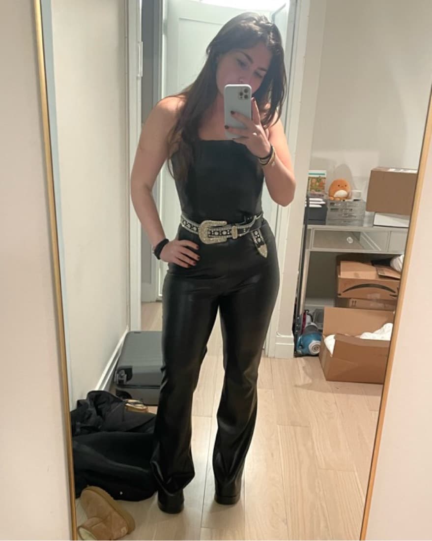 Alice & Olivia leather Jumpsuit - Image 2