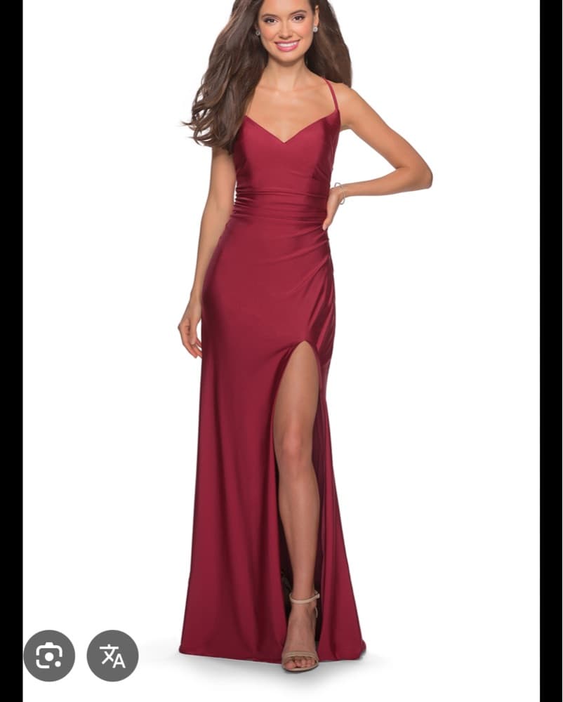 La Femme Long Dress 28206 in Red - Image 1