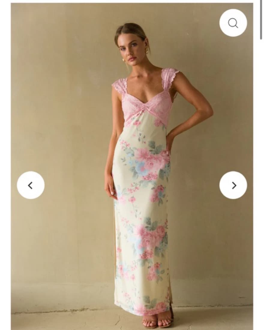 American Threads Lace Floral Maxi Dress - Image 1