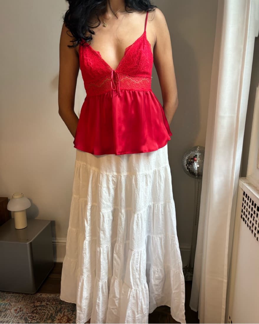 Red Victoria Secret slip top - Image 1