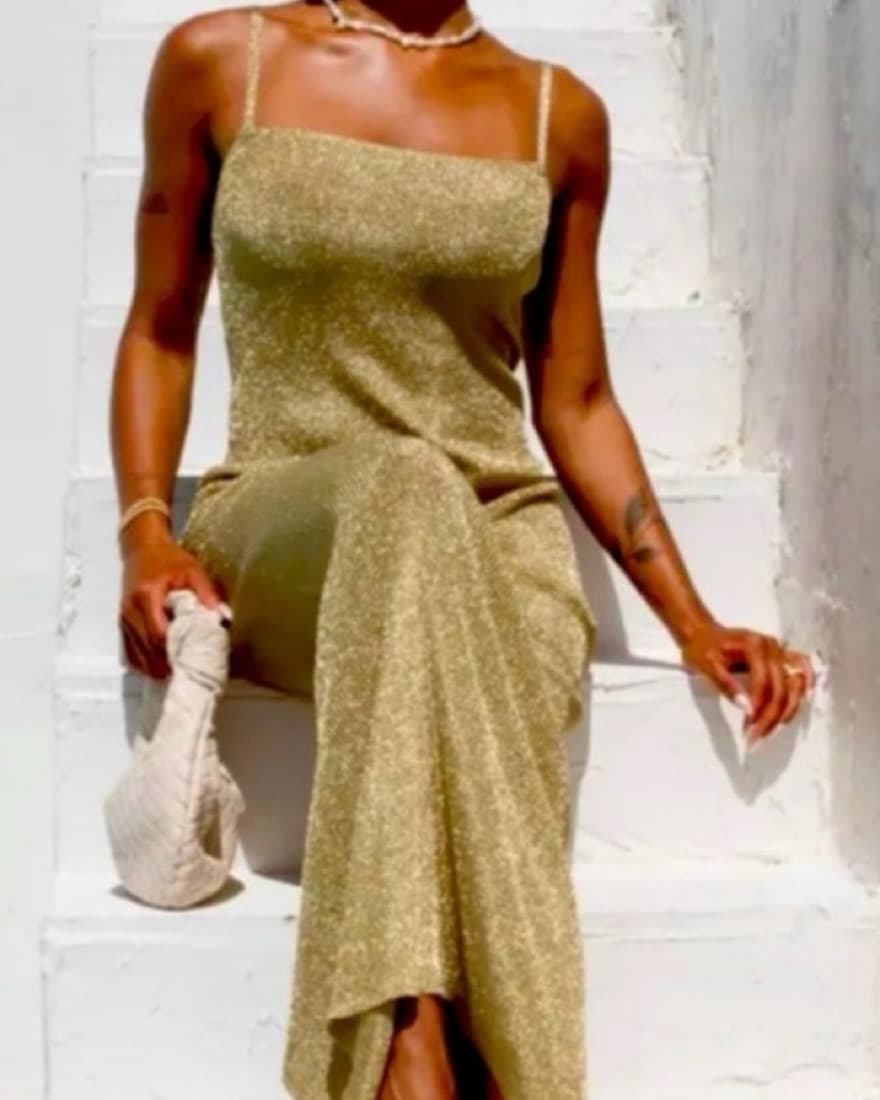 Gold Rumored Mirage Maxi Dress - Image 2