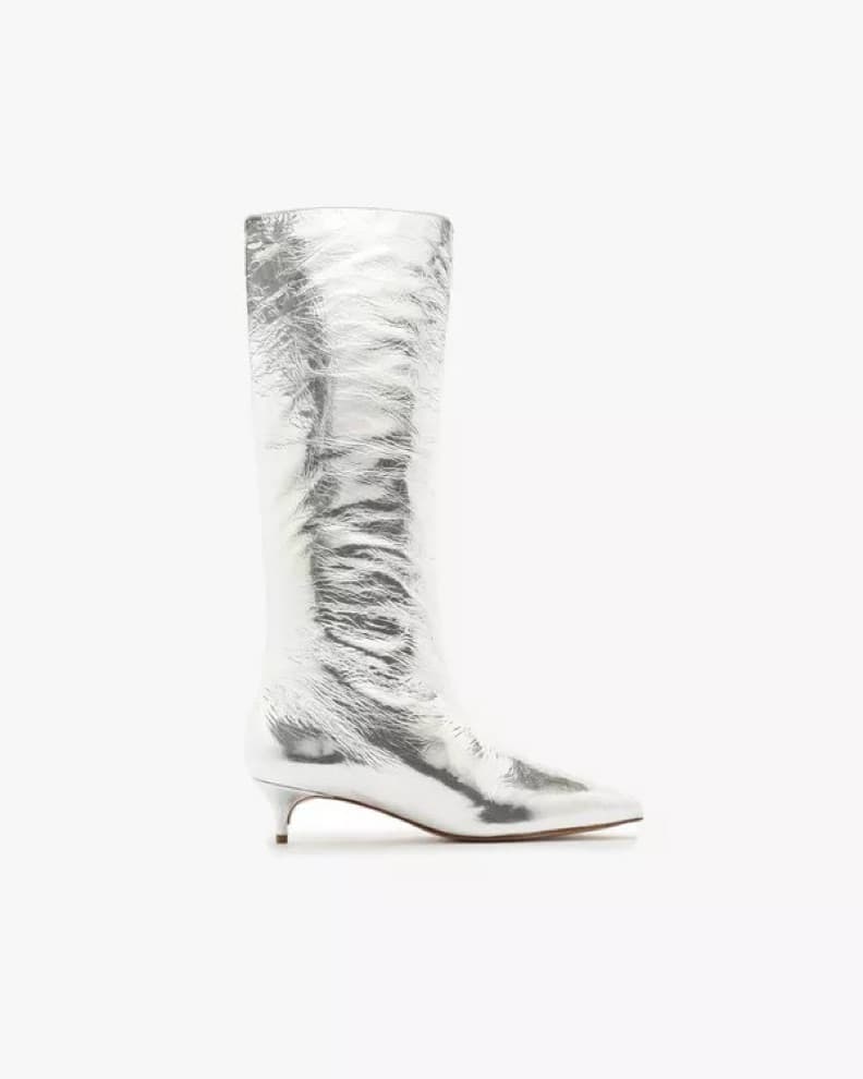Knee High Silver Boot - Image 1