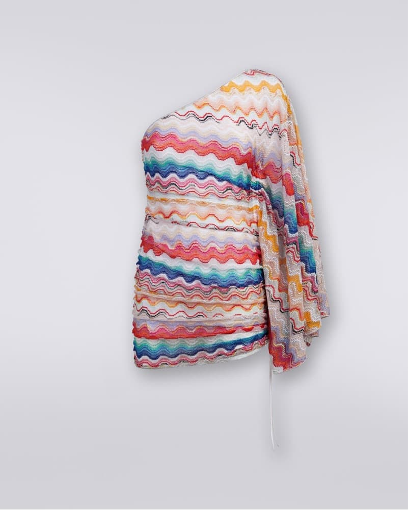 Missoni One Sleeve Mini Dress - Image 3