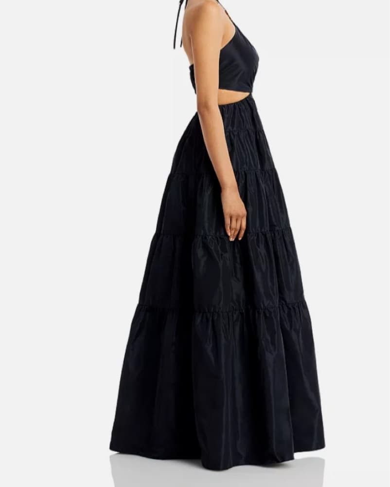 Staud Black Tiered Maxi Dress - Image 3