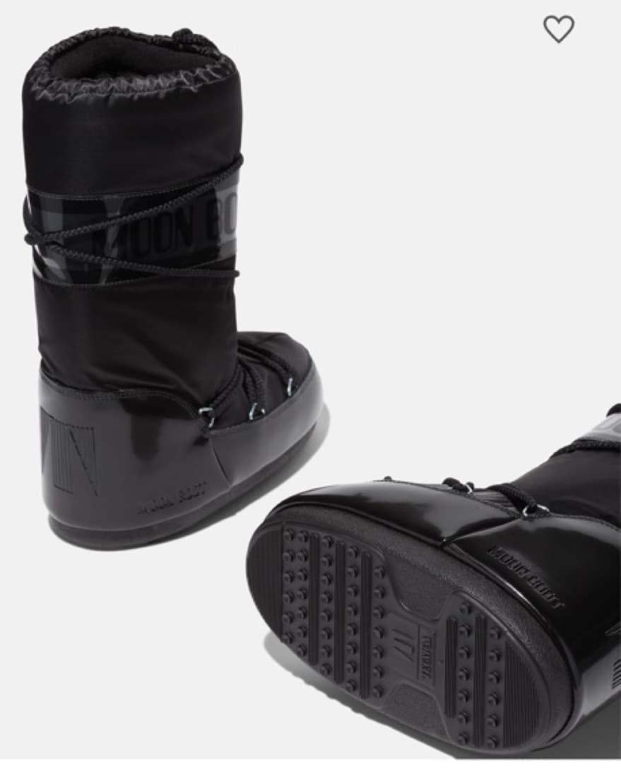 Black Satin Moon Boots - Image 3