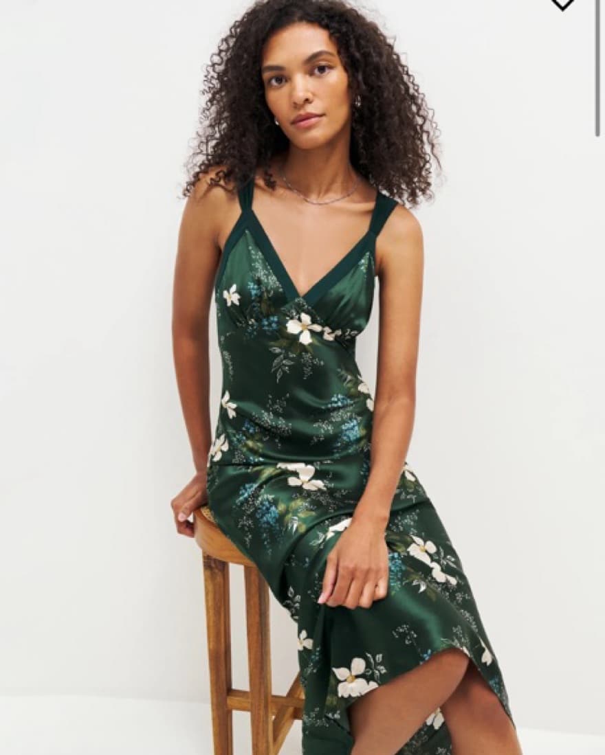 Reformation Neola Silk Dress - Image 2