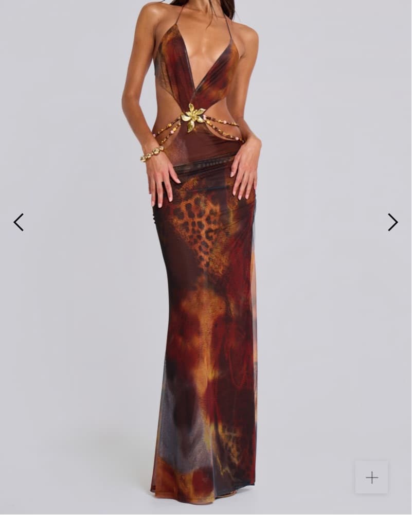 Jaded London Leopard Print Maxi Dress - Image 1