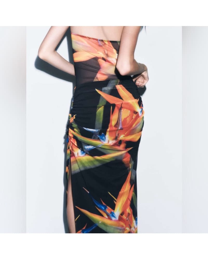 Vibrant Tropical Floral Skirt Set - Image 5