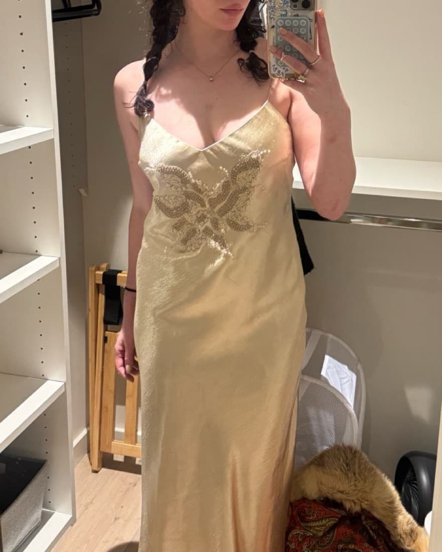 Ralph Lauren Beaded Slip Dress In Gold  - Image 6