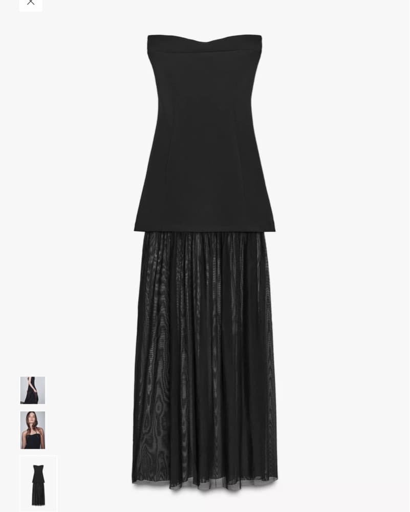 Combination Strapless Dress - Image 3