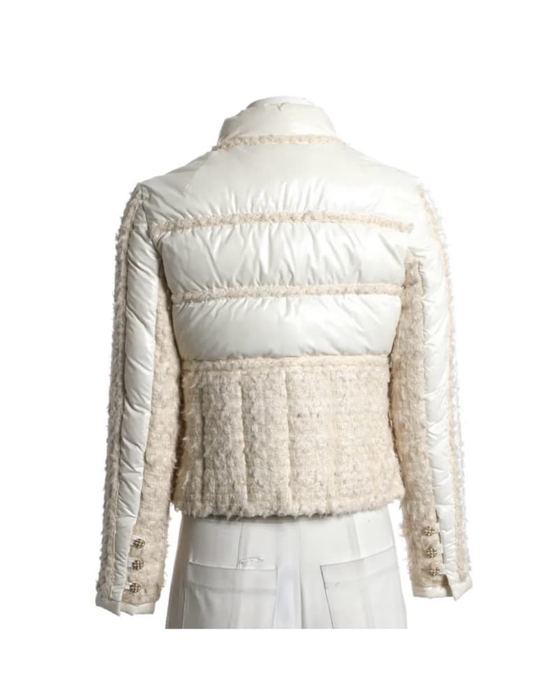 vintage Chanel White Puffer Jacket  - Image 3