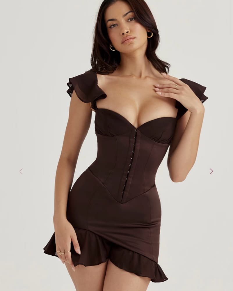 Brown House Of CB corset Dress - Image 1