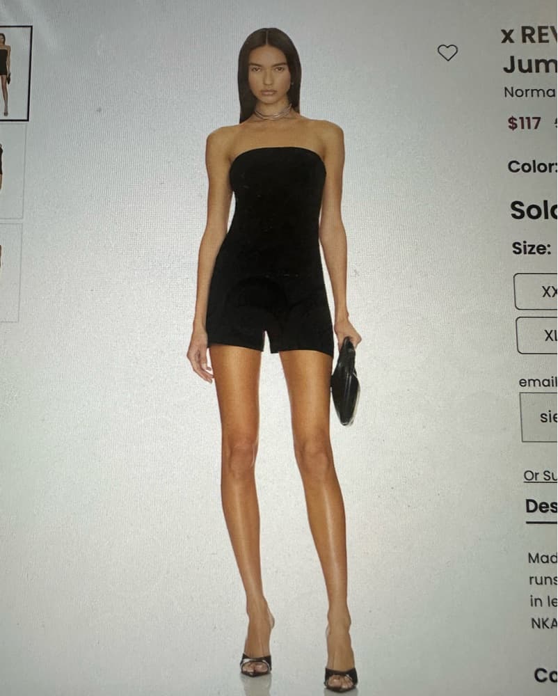 Norma Kamali Black Strapless Romper - Image 2