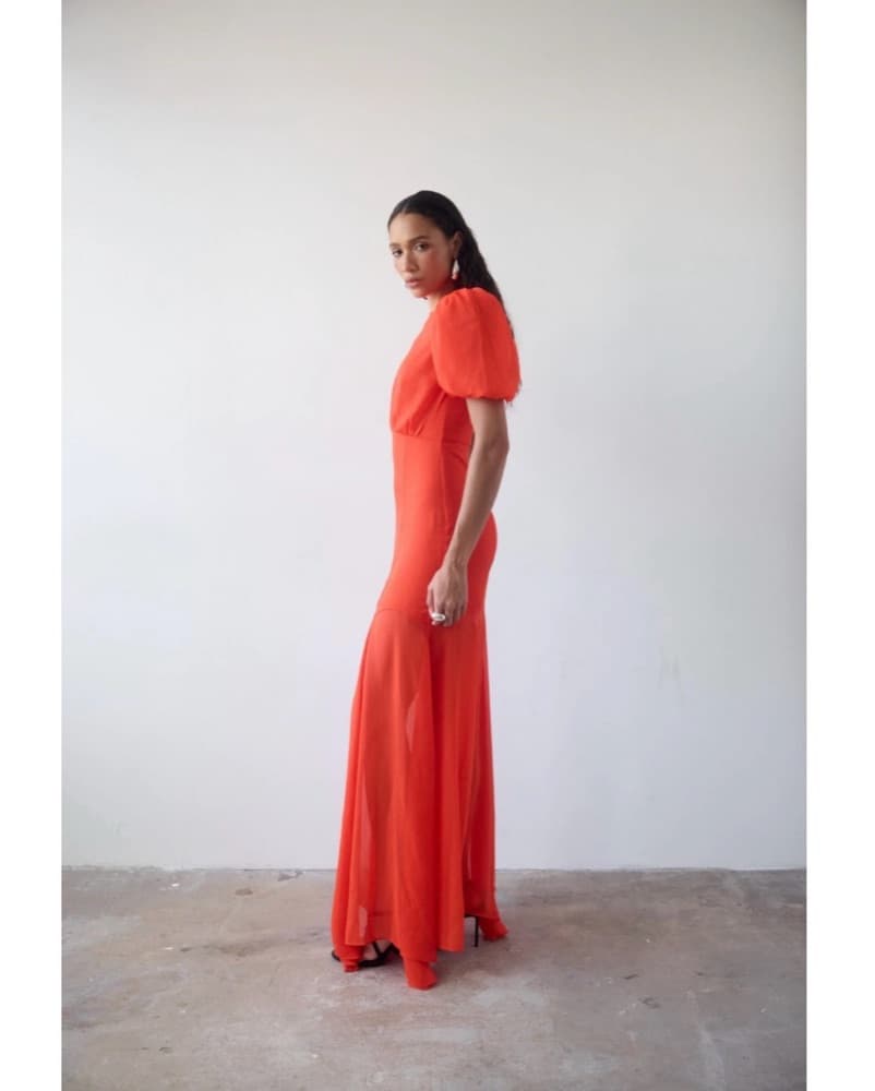 De La Vali Vibrant Orange Maxi Dress - Image 5