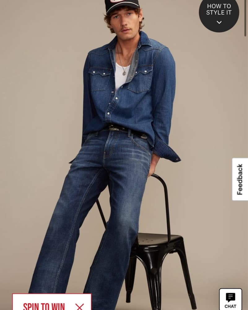 Lucky Brand Western Denim Shirt Mens - Image 3