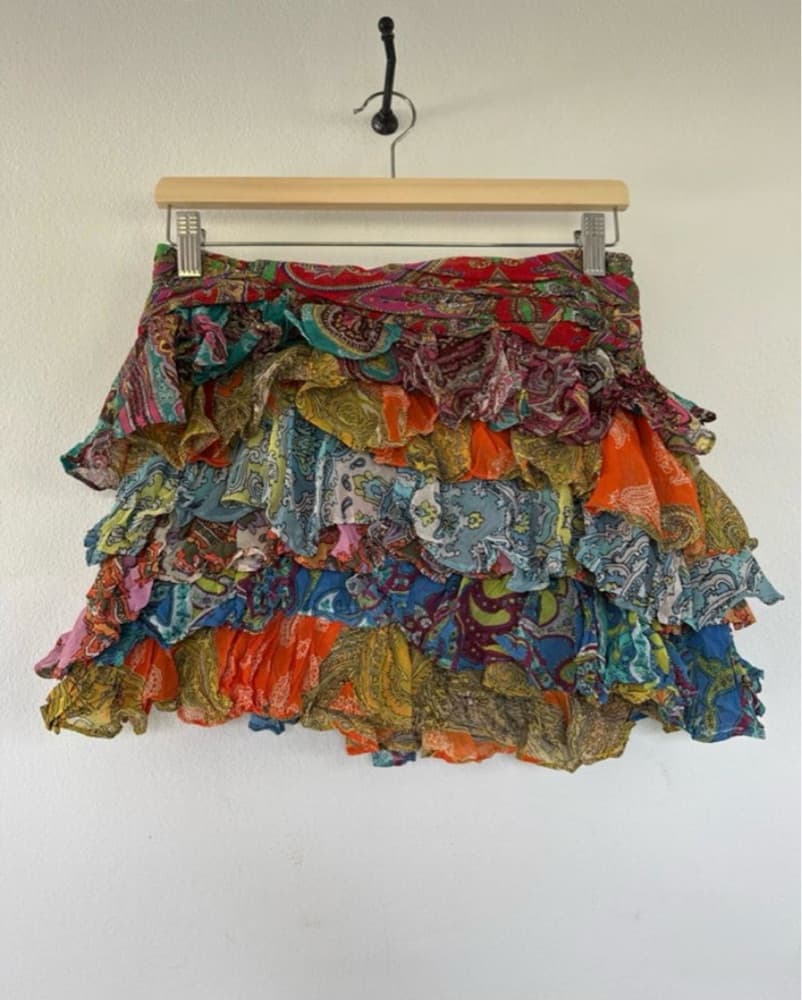 Patchwork Ruffle Skirt - Image 1