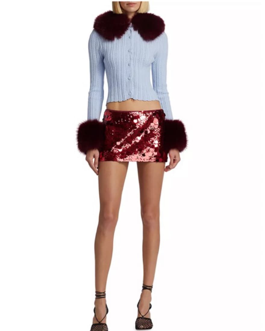 Danielle Guizio Pointelle Cardigan - Image 2