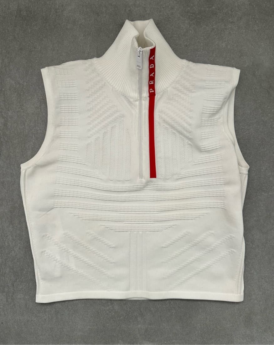 Prada Cropped Tank Zip Top - Image 5