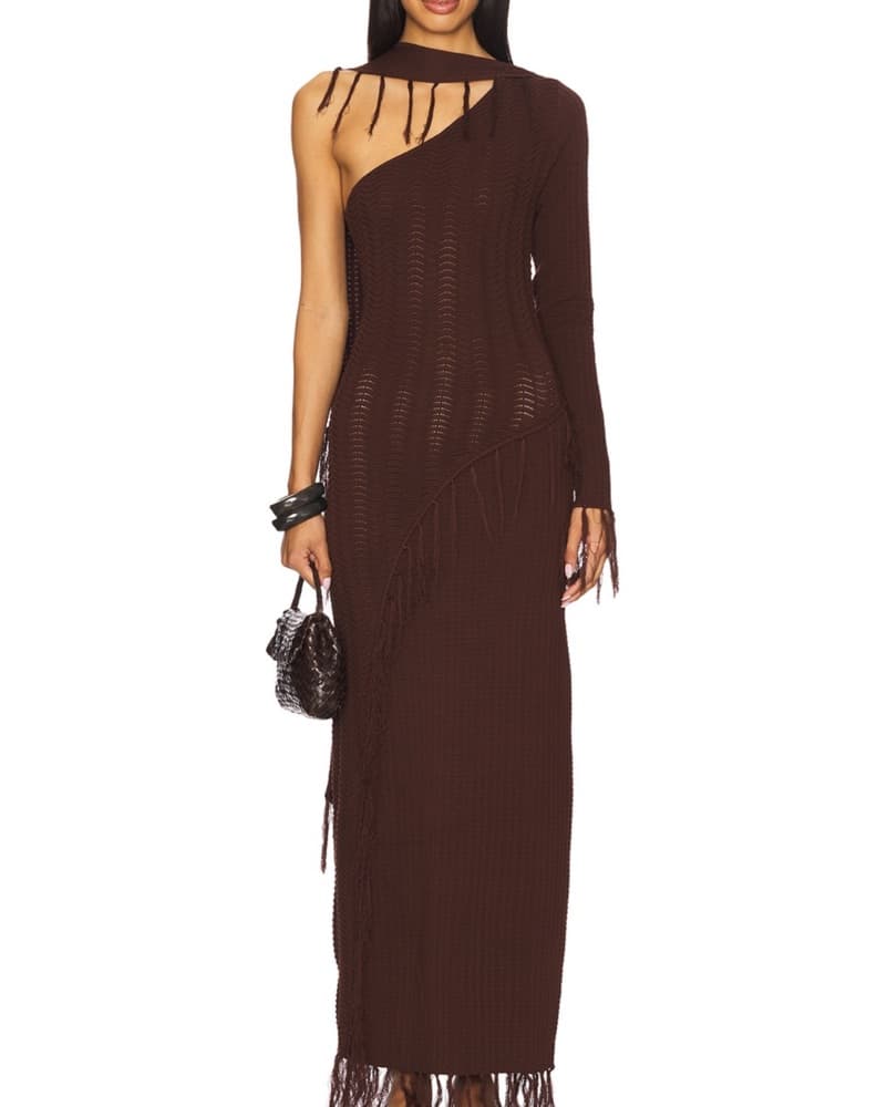 Yellow The Label Elise Fringe Dress - Image 1