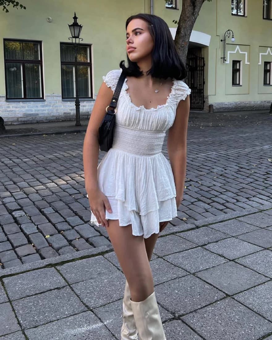 Princess Polly White Dress/Romper  - Image 1