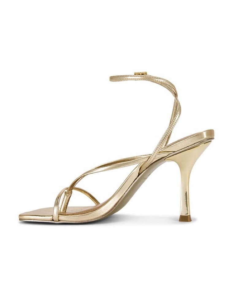 Glamorous Gold Strappy Heels - Image 5