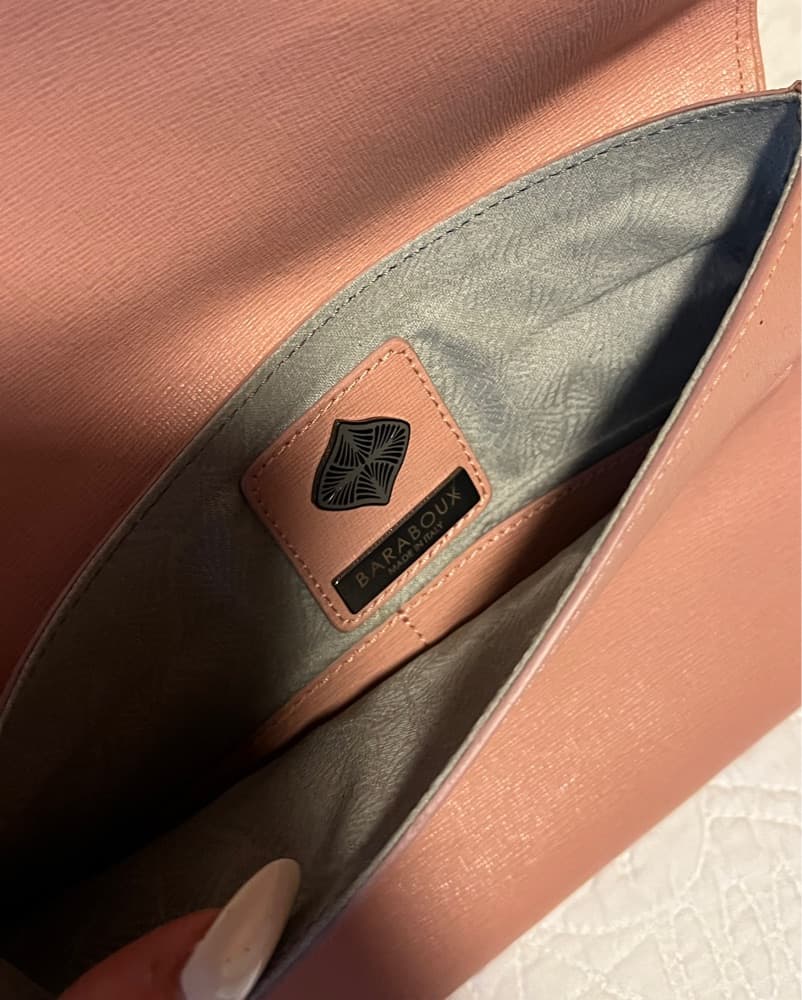 Pink / Nude Baraboux Leather Clutch  - Image 2