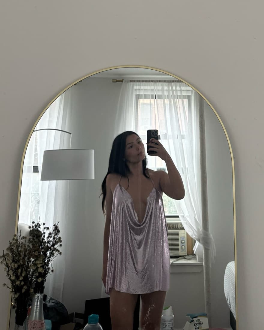 Pink Chain Mail Dress  - Image 2