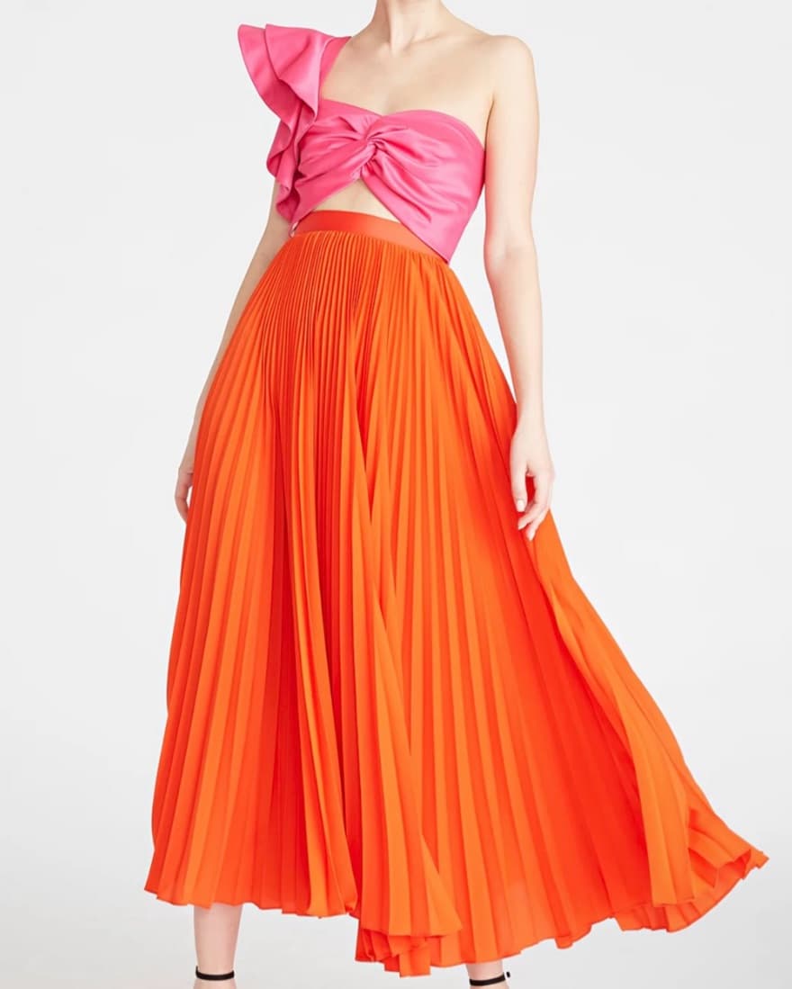 AMUR Pink Cleopatra Pleated Dress - Image 1